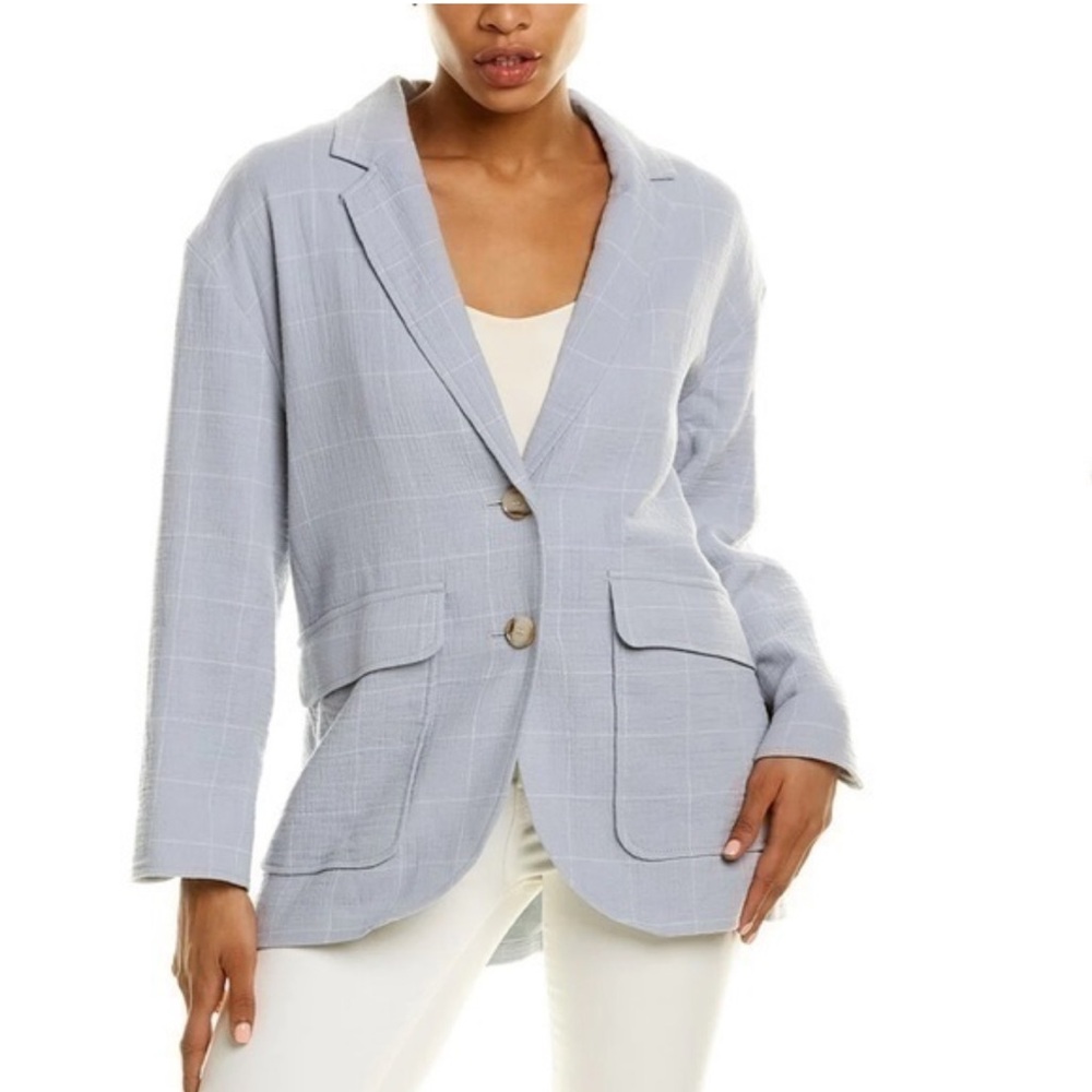 Madewell Baby blue blazer Size Medium NWOT MADEWELL CHICAGO GAUZE LINEN